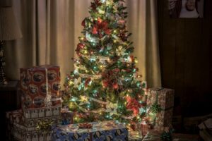 christmas, tree, presents, nature, gifts, holidays, celebration, christmas background